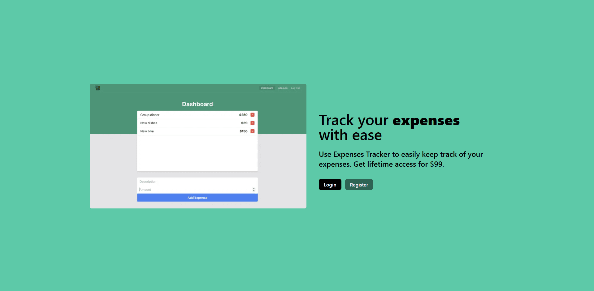 Expenses Tracker SaaS